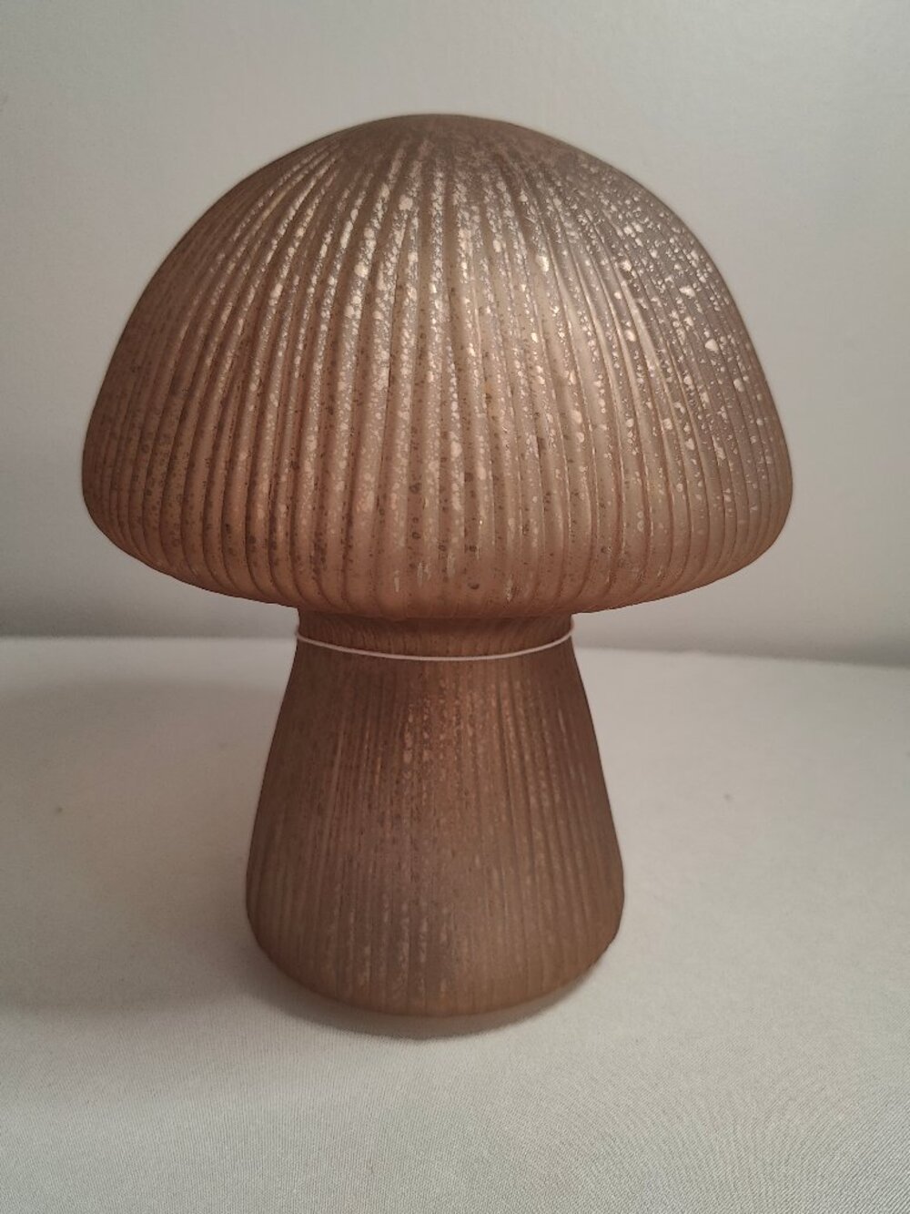 Modern Home Decor Fluted Mercury Glass Mushroom LED Light Night Lamp